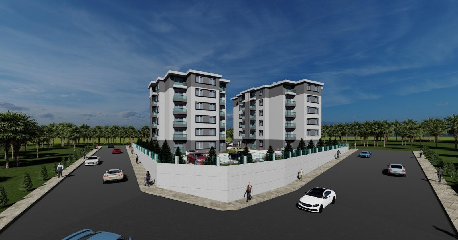 Proje alanı ve vaziyet planı görselleştirmesi